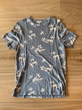 Reiss Men’s Blue Floral Short Sleeve T-Shirt